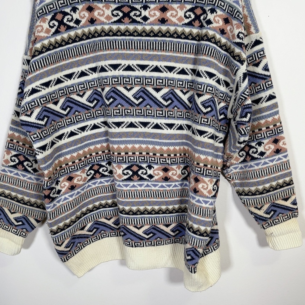 Men's Multicolor Patterned Sweater - Picture 15 of 16